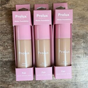 Set of 3 Prolux Cosmetics Matte
Foundation FAIR - 1.35fl oz. New in Box